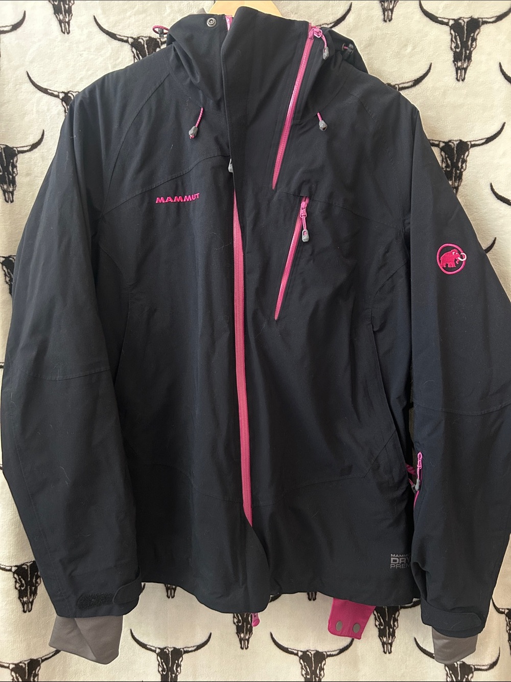 Mammut DRYtech Premium Navy Pink Waterproof Ski Jacket Women’s XL